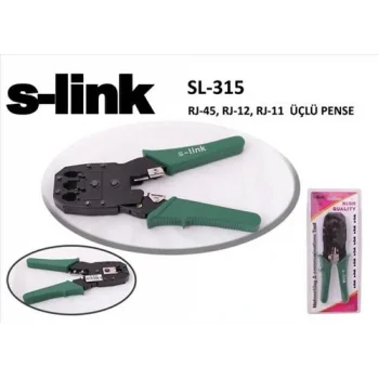 S-LINK SL-315 RJ 11+RJ 12+RJ 45 Sıkma Pensesi