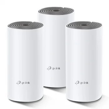 TP-LINK Deco E4(3-pack) 2 Port 10/100Mbps AC1200 2 Anten Masaüstü Tüm Ev Mesh Wi-Fi Sistemi
