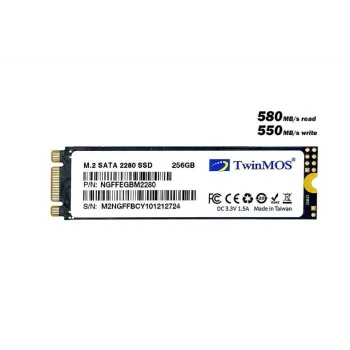 TWINMOS NGFFEGBM2280 M.2 256GB (580/550MB/s) PCIe SATA (3D NAND) SSD Disk (22x80MM)