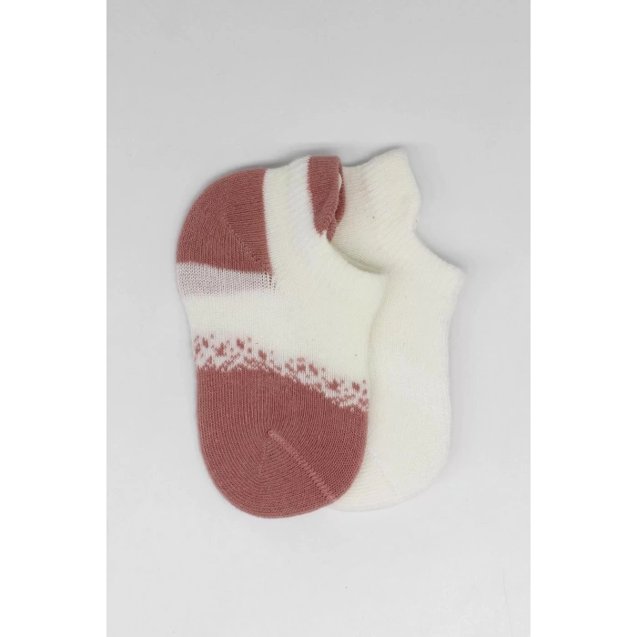 2li Penye Sneakers Çorap Bs20105 Ekru Pudra