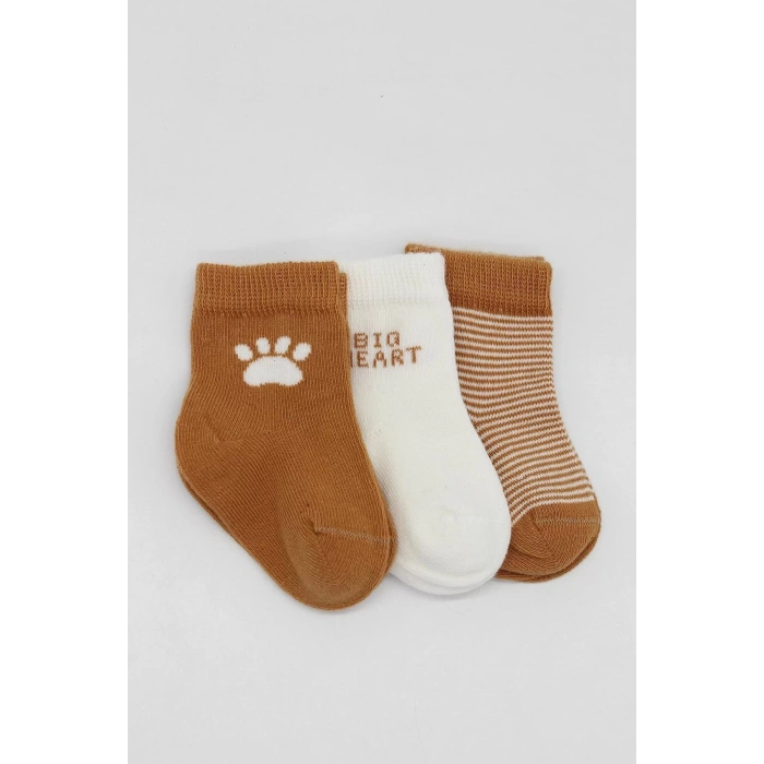 3lü Penye Soket Çorap Bs10110 Hardal