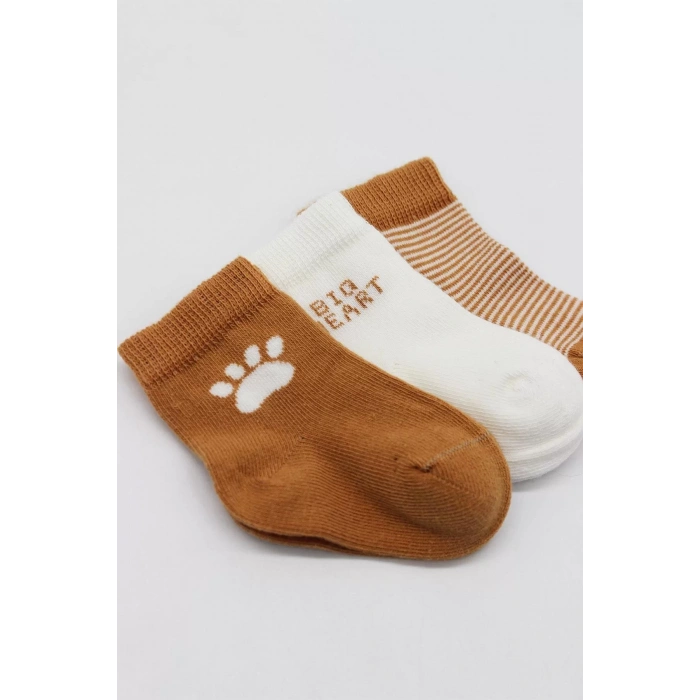 3lü Penye Soket Çorap Bs10110 Hardal