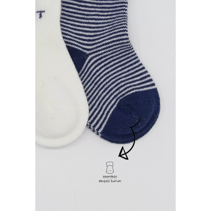 3lü Penye Soket Çorap Bs10110 İndigo