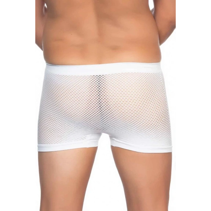 Beyaz  2106 Fileli Soft Erkek Boxer