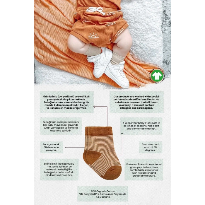 Big Heart Penye Soket Çorap 2li  Hardal