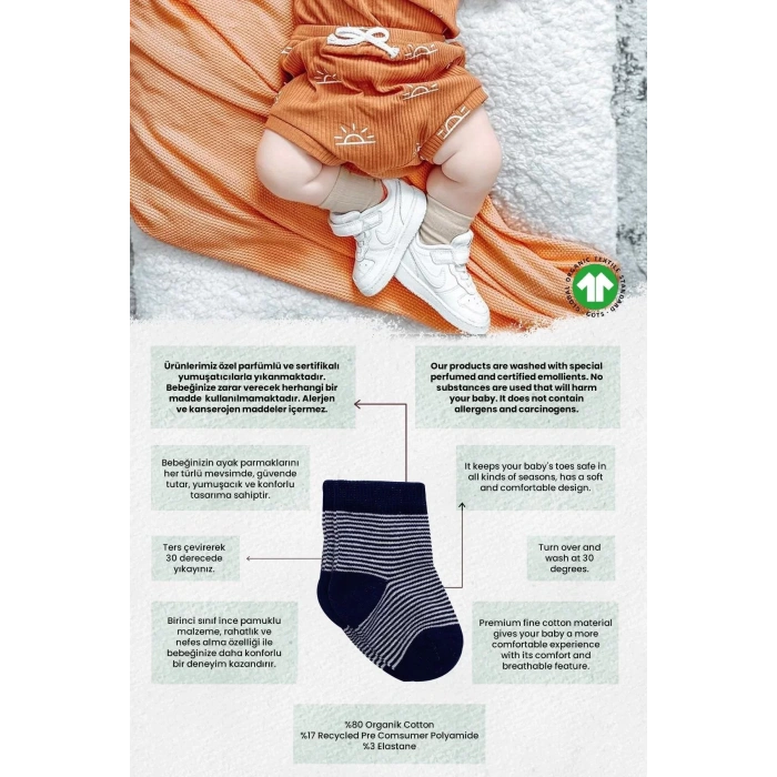 Big Heart Penye Soket Çorap 2li  Lacivert