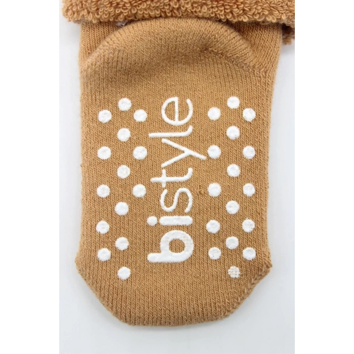 Çemberli Kaymaz Havlu Soket Çorap 2li Bs10503 Bej,hardal