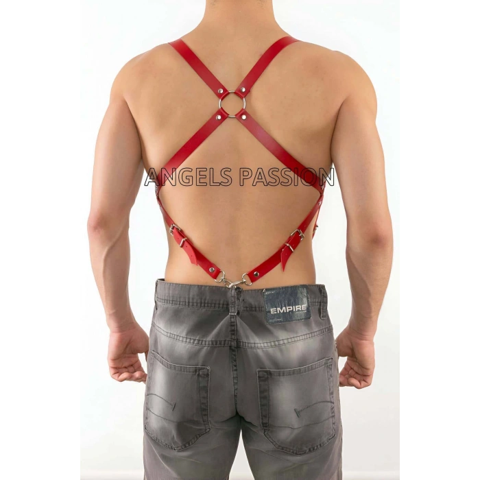Deri Pantalona Bağlanan Seksi Erkek  Harness - Brfm11
