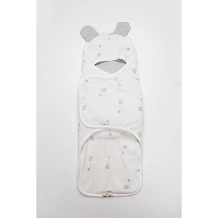 Flying Elephant Organik Bel Destekli Kundak 75102 Ekru Gri