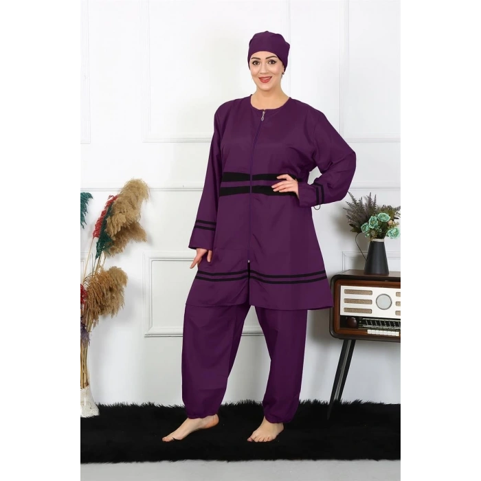 Giyim BÜYÜK BEDEN TESETTÜR MAYO MOR