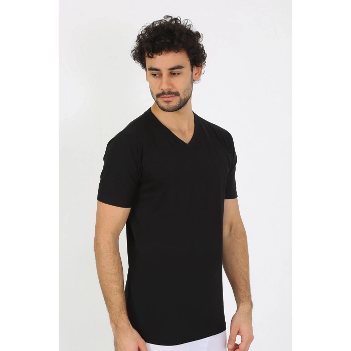 Giyim ERKEK V YAKA SİYAH PENYE ATLET