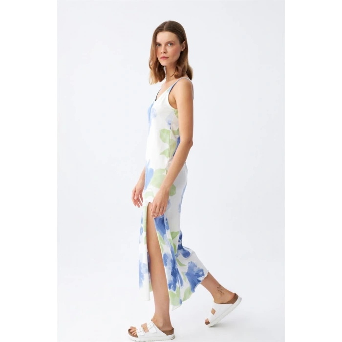 Giyim İP ASKILI UZUN YIRTMAÇLI PENYE GECELİK