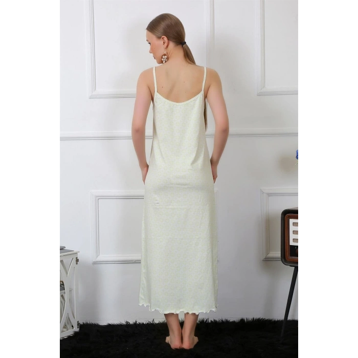 Giyim KADIN İP ASKILI UZUN GECELİK SU YEŞİLİ