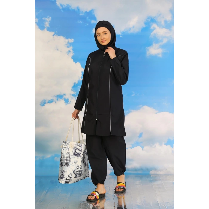 Giyim KADIN TAM TESETTÜR LACİVERT MAYO