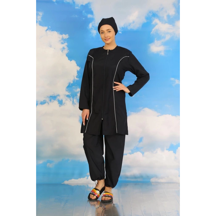 Giyim KADIN TAM TESETTÜR LACİVERT MAYO