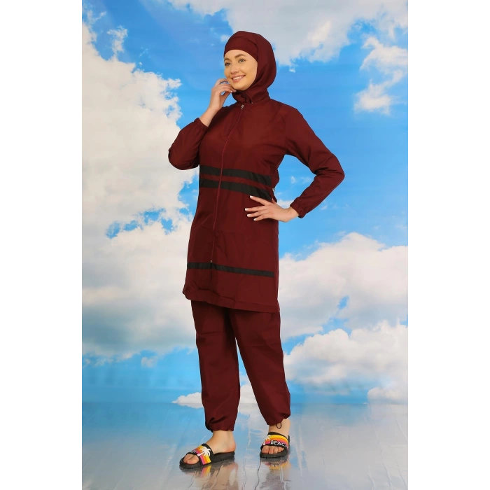 Giyim KADIN TAM TESETTÜR MAYO BORDO