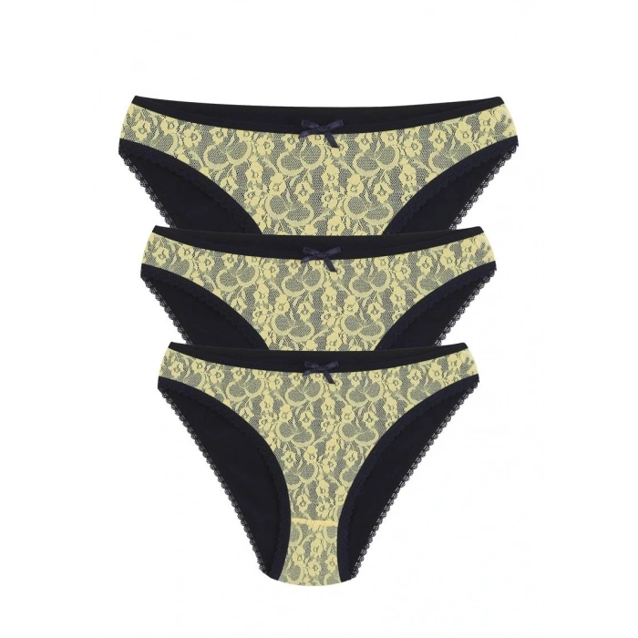 Giyim PAMUKLU 3LÜ KÜLOT LACİVERT