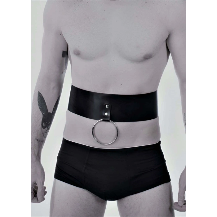 Halka Detaylı Seksi Erkek  Göbek Harness - Brfm36