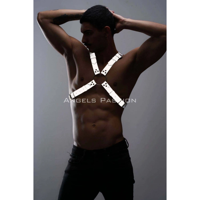 Karanlıkta Parlayan (reflektörlü) Erkek  Göğüs Harness, Parti Aksesuar - Brfm95