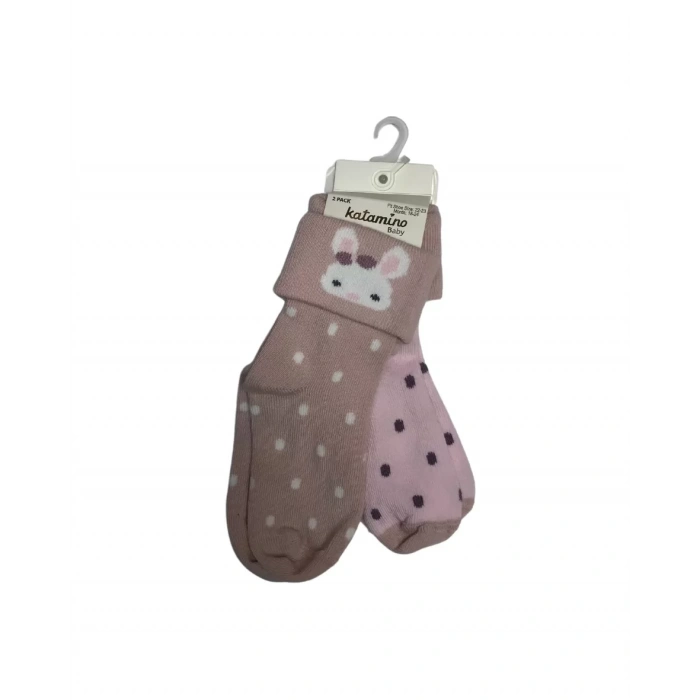 Katamino Lintan 2li Bebek Soket Çorap K46272 Asorti