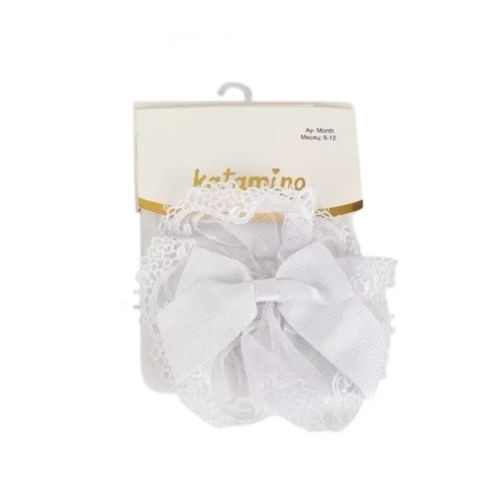 Kurdele Popo Aks. Kız Bebek Külotlu Çorap  Asorti