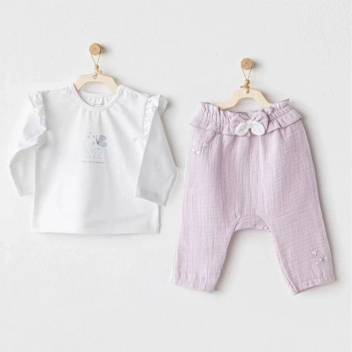 Magical Butterlfy 2li Bebe Takım Lila