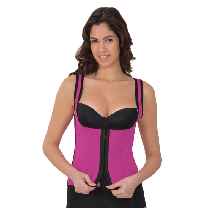Pembe Mı 9173 Terletici Agraflı Göğsü Açık Atlet Korse