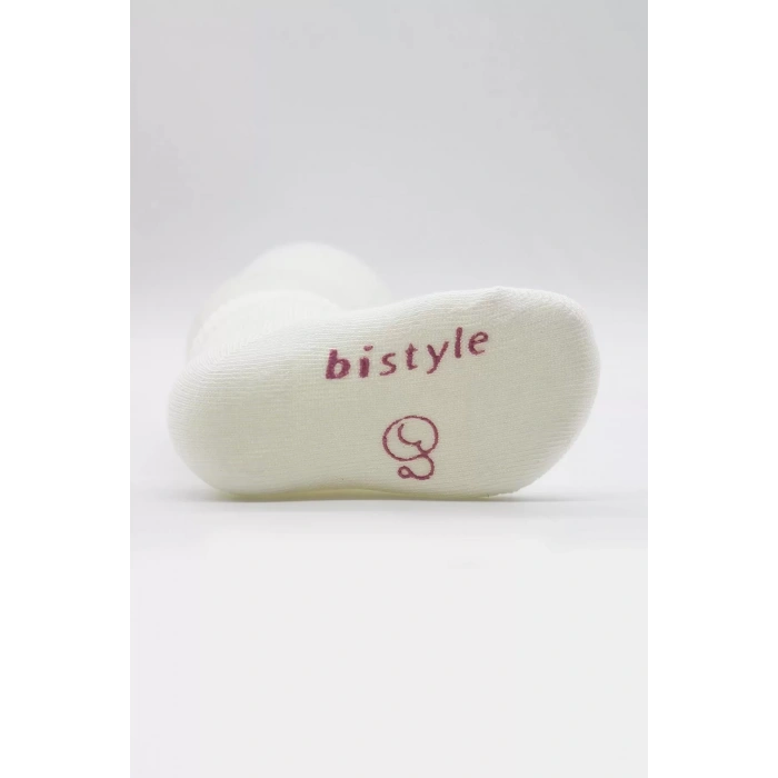 Puanlı Kaymaz Penye Soket Çorap 3lü Bs10108 Pudra