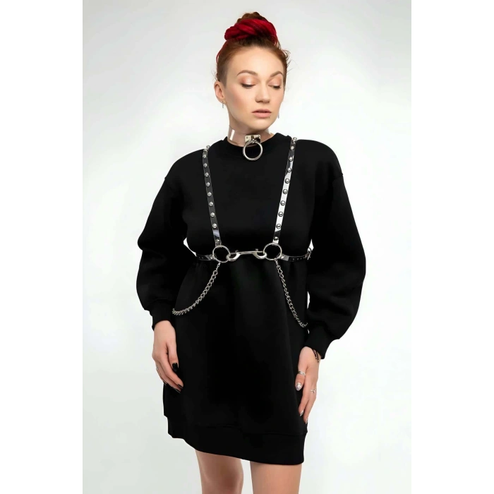 Şık - Şeffaf Kemer Ve Choker Takım - Brf826