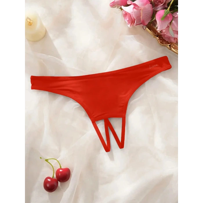 Haye Collection Kadın Kırmızı Ağ bölgesi Açık Külot TG270059