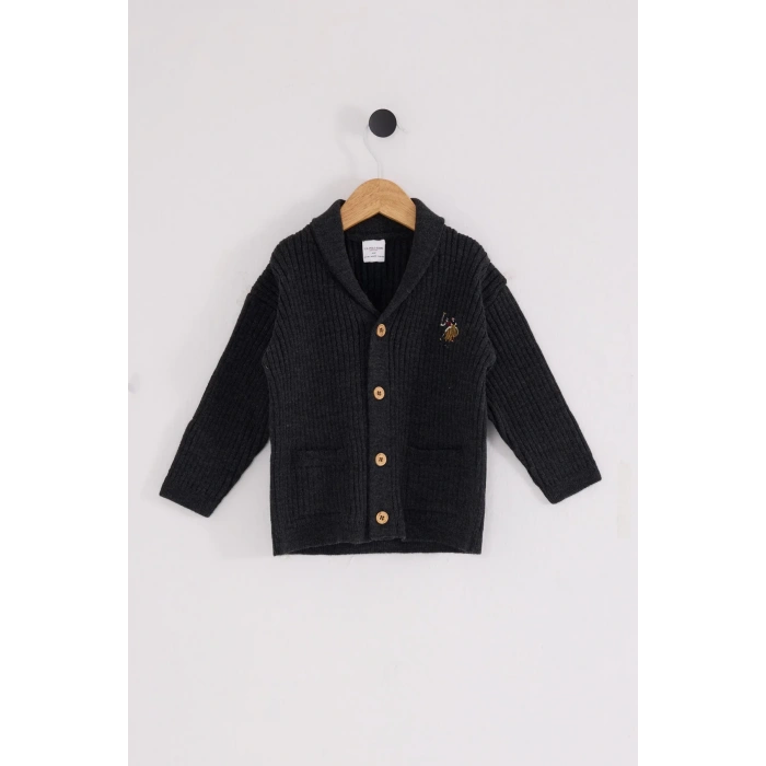 U.s. Polo Assn Bebek Hırka Usb2608 Antrasit Melanj