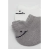 2li Sneakers Smile Penye Çorap Bs20106 Gri Ekru