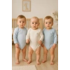 3lü Naturel Bebek Badi Zıbın -%100 Pamuk