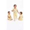 6/18 Ay Baskılı Zıbınlı Penye Bebek Takımı