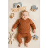 Bear Gofre Kabartmalı 2li Erkek Bebek Takımı