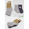 Bear Penye Soket Çorap 2li Gri