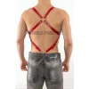 Deri Pantalona Bağlanan Seksi Erkek  Harness - Brfm11