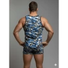 Erkek Kamuflaj Tank Top Boxer İç Çamaşır Takımı