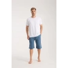 Giyim ERKEK CEPLİ PAMUK PENYE ŞORT İNDİGO