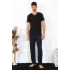 Giyim ERKEK PAMUK LACİVERT TEK ALT PİJAMA