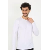 Giyim ERKEK SIFIR YAKA UZUN KOL BEYAZ FANİLA