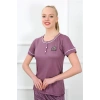 Giyim KADIN MÜRDÜM KISA KOL PİJAMA TAKIM