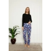 Giyim KADIN PAMUKLU ALT PİJAMA LACİVERT
