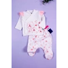 Kalp Desenli 5li Kız Bebek Hastane Çıkış Seti