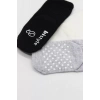 Kaymaz Penye Soket Çorap 3lü  Siyah Ekru Gri
