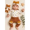 Little Fox Desenli 3lü % 100 Pamuklu Erkek Takım