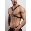 Perçin Detaylı Erkek  Göğüs Harness, Erkek  Parti Giyim - Brfm179