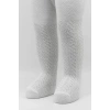 Tekli Zikzak Kabartma Penye Külotlu Çorap Bs50108 Beyaz
