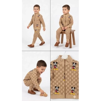2-5 Yaş Boy Fermuar Detaylı 2 Li Çocuk Takımı