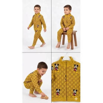 2-5 Yaş Boy Fermuar Detaylı 2 Li Çocuk Takımı